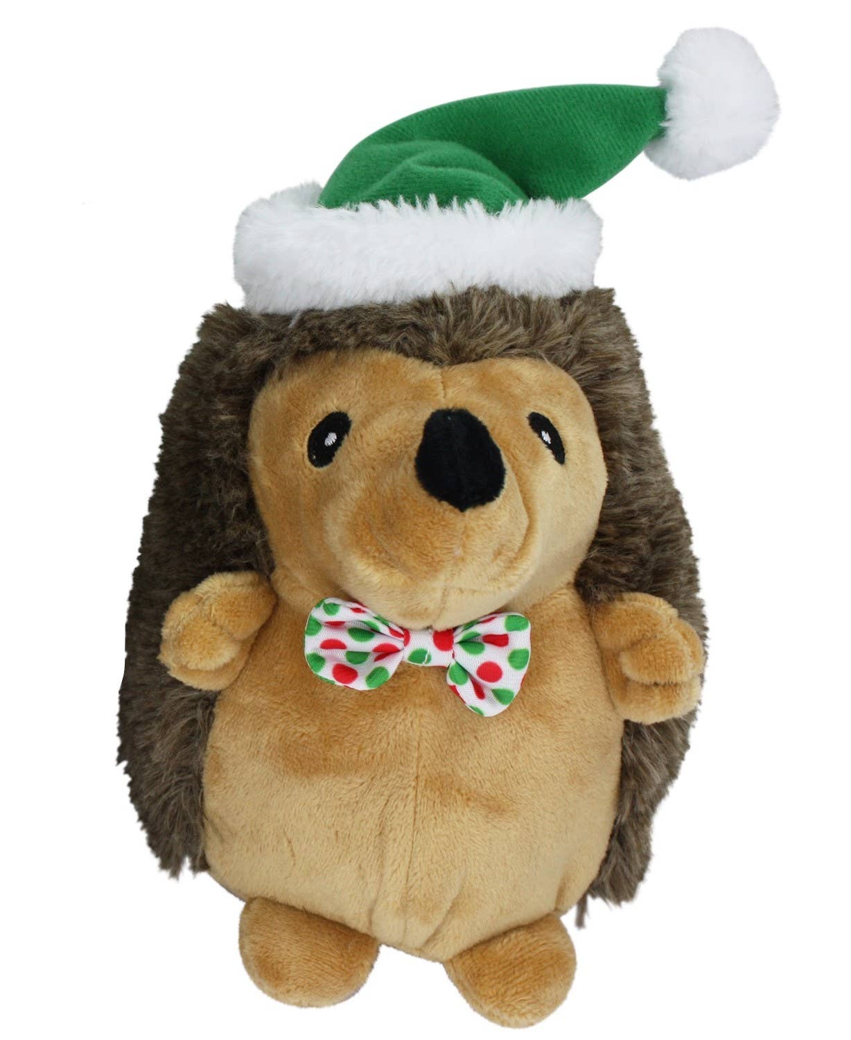 Multipet Hedgehog W/Bowtie & Green Santa Hat - 8"