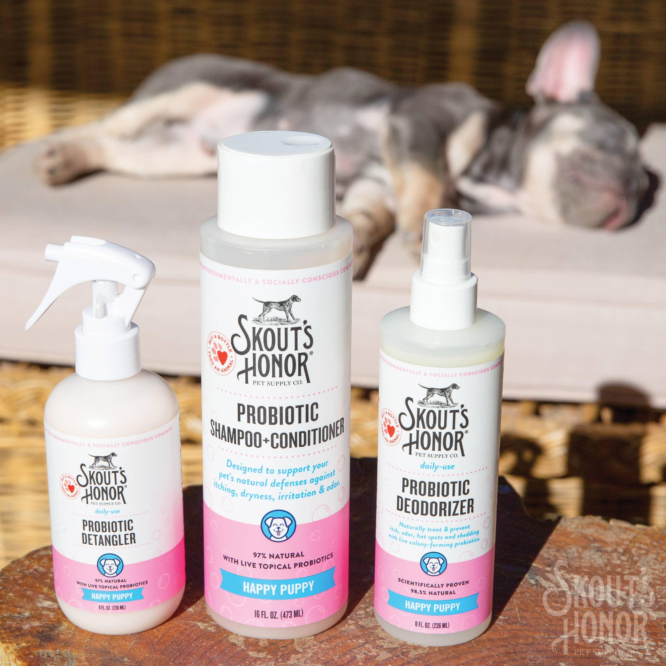 Skout's Honor Probiotic Daily Use Detangler Happy Puppy 8 oz