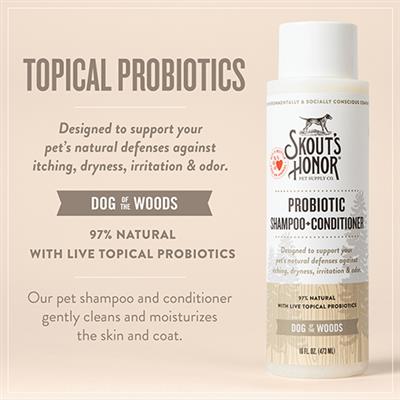 Skout's Honor Probiotic Shampoo+Conditioner Dog of the Woods/Sandalwood Vanilla (16oz)