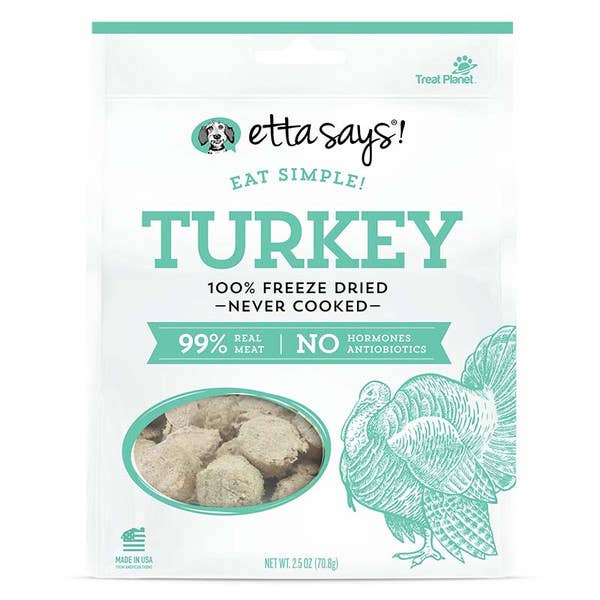 Etta Says! Eat Simple! Freeze Dried Dog Treats Turkey 2.5oz