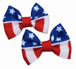 Patriotic Hair Bows - 2 per card