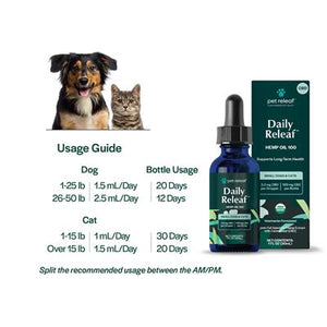 Pet Releaf USDA Organic Daily Releaf CBD Oil