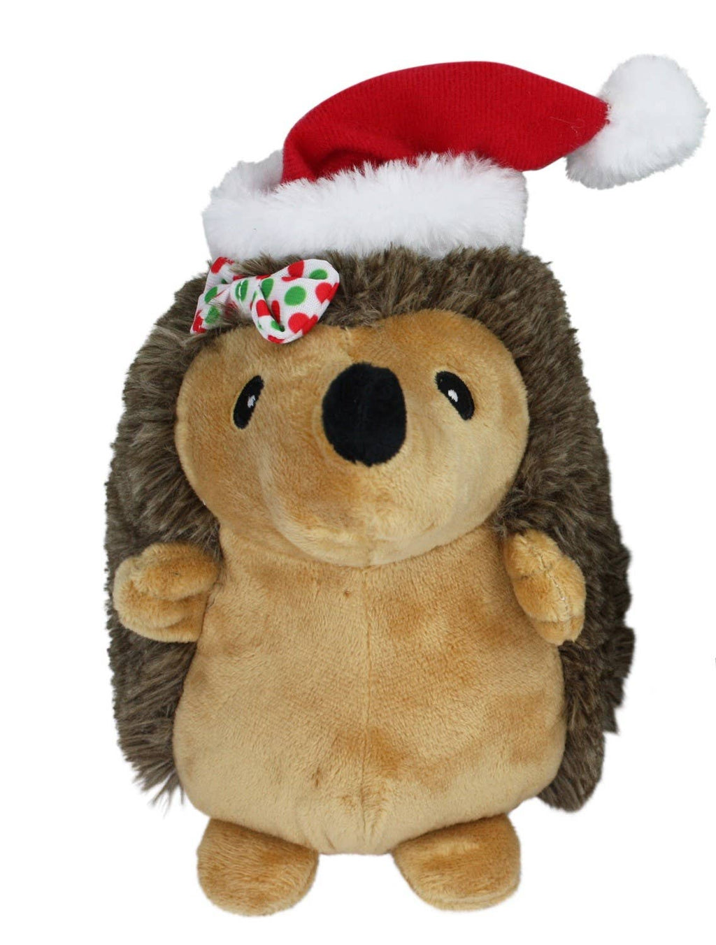 Multipet Hedgehog W/Hair Bow & Red Santa Hat - 8"