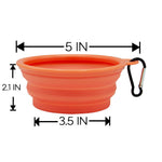 Collapsible Dog Bowl - Sweet, but Always Hangry: Orange