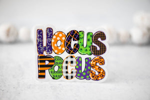 Fun Hocus Pocus,  White Vinyl , Sticker, 3x3 inch