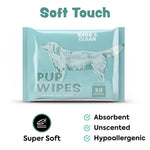 Bark & Clean Dry Pup Wipes for Cleaning & Grooming Dogs