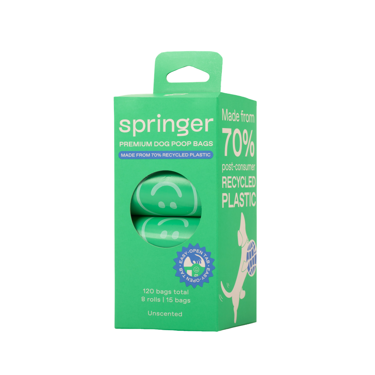 Premium Dog Poop Waste Bags, 120 Bags, 8 Rolls