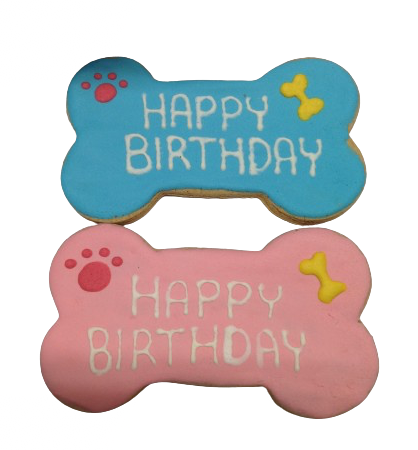 Happy Birthday Large 5 Inch Dog Bone Gluten Free Dog Treats