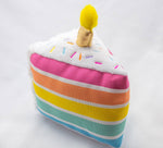 ThoozyPet Birthday 5-Layer Cake Plush Dog Toy 8"