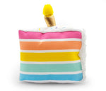 ThoozyPet Birthday 5-Layer Cake Plush Dog Toy 8"
