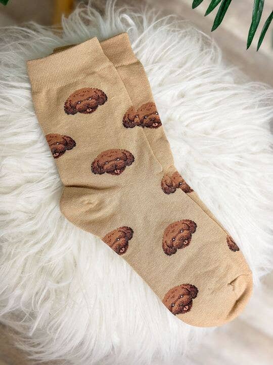 Dog Printed Crew Socks