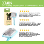 Flat Slicker Brush - Baby Blue - Large
