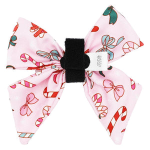 Dog Sailor Bow - Candy Cane Coquette