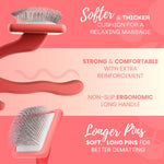 Curved Slicker Brush - Coral - Small