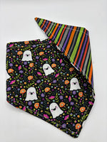 Ghost Dog bandana,  Halloween  dog, reverse side may vary