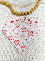 Hearts Reversible Dog Bandana