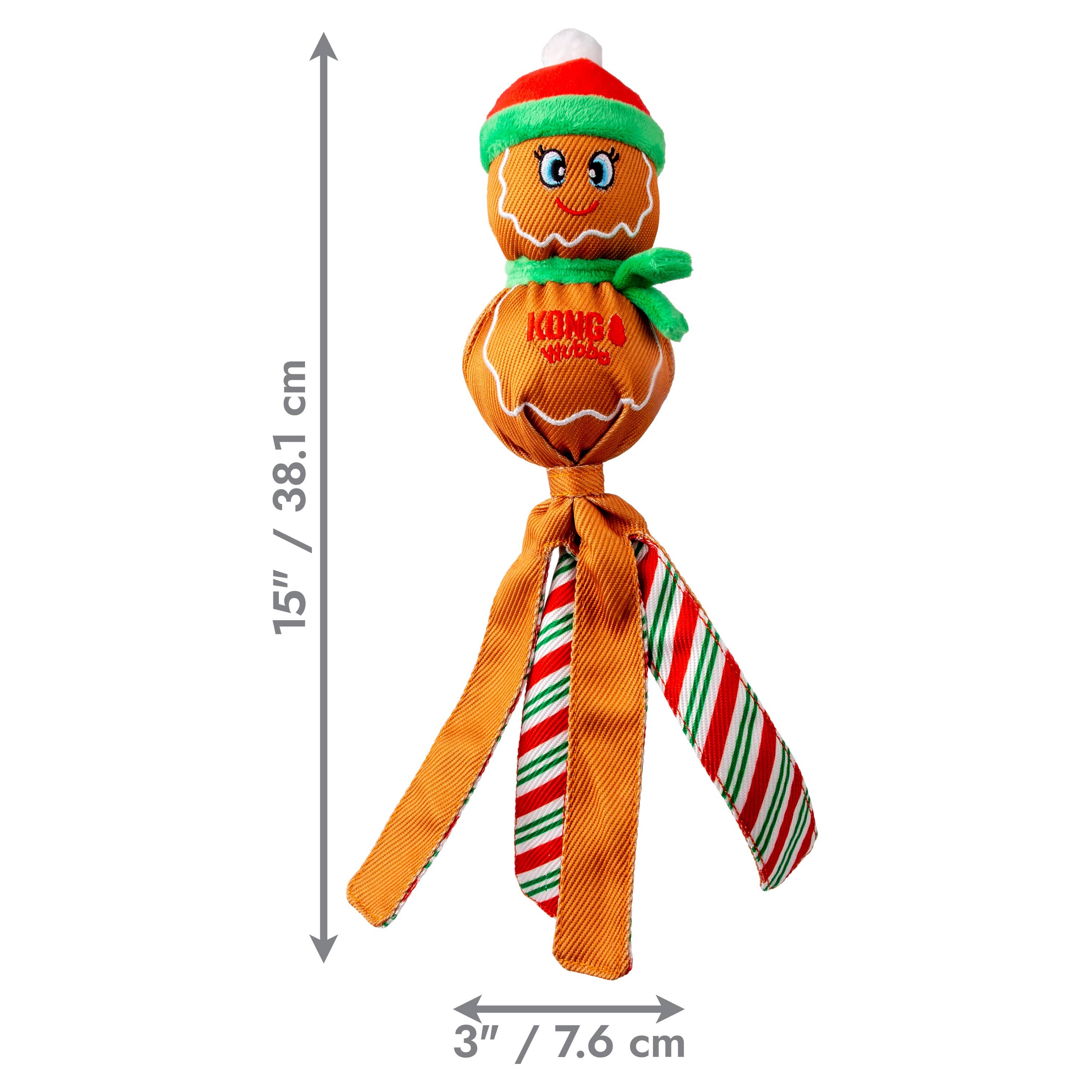 KONG Holiday Wubba™ Gingerbread Man Dog Toy Lg