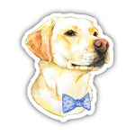 Yellow Lab With Bow Tie Sticker