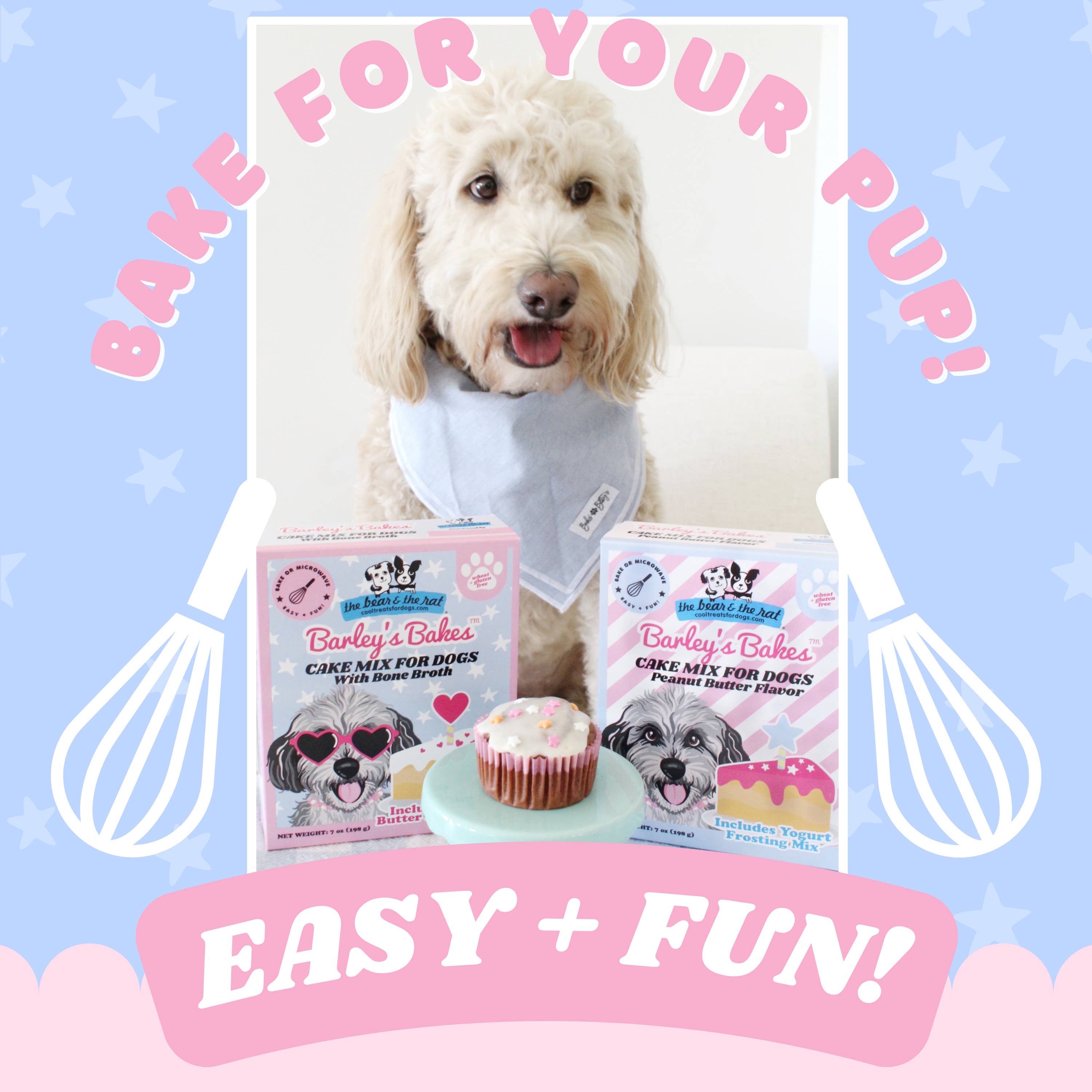 Barley's Bakes Peanut Butter Cupcake Mix for Dogs