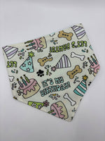 Birthday Dog bandana, let’s pawty, it’s my birthday