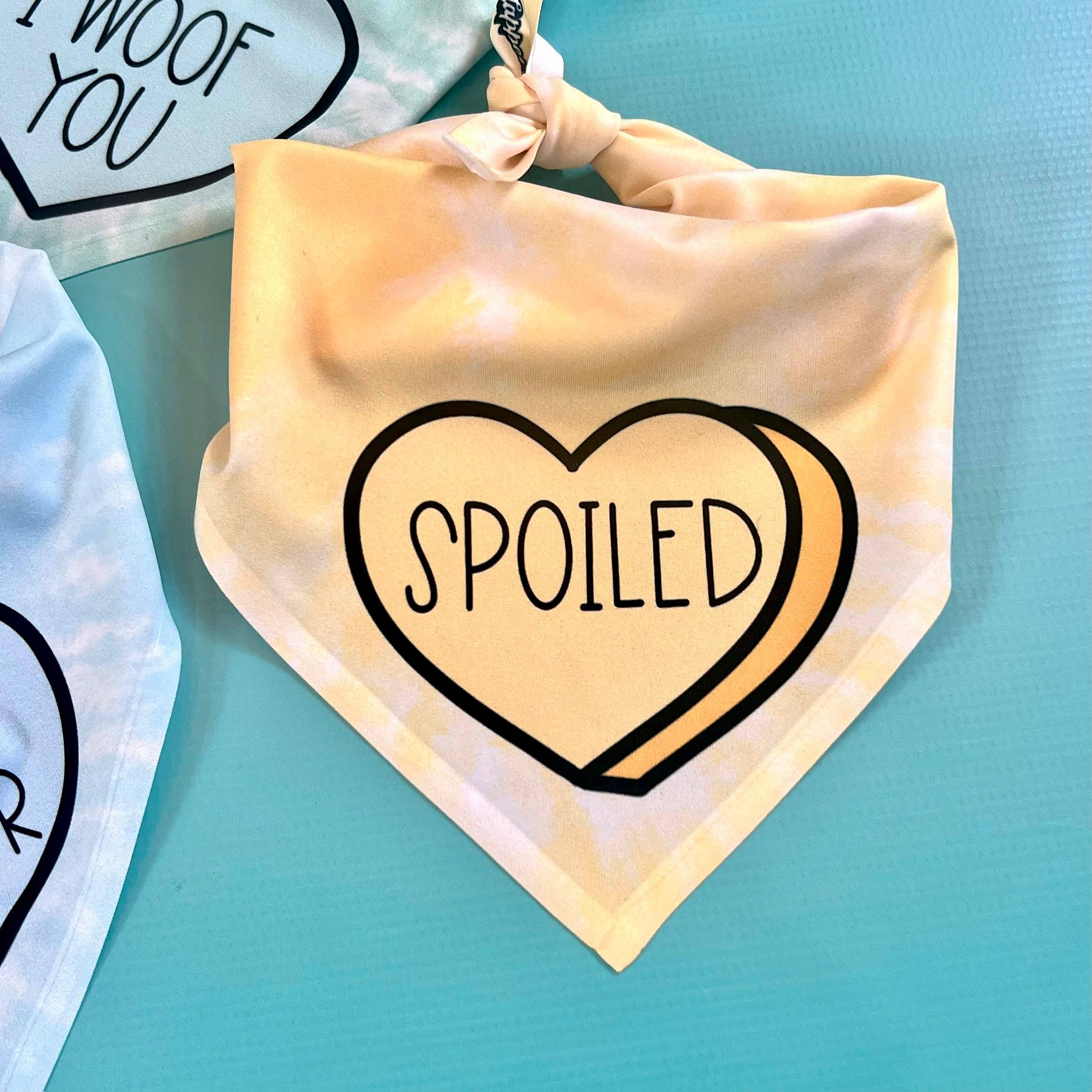 Spoiled | Convo Heart Dog Bandana | Valentine's Day