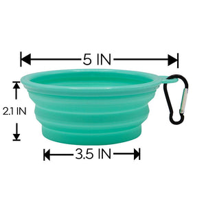 Collapsible Dog Bowl - Sweet, but Always Hangry: Orange