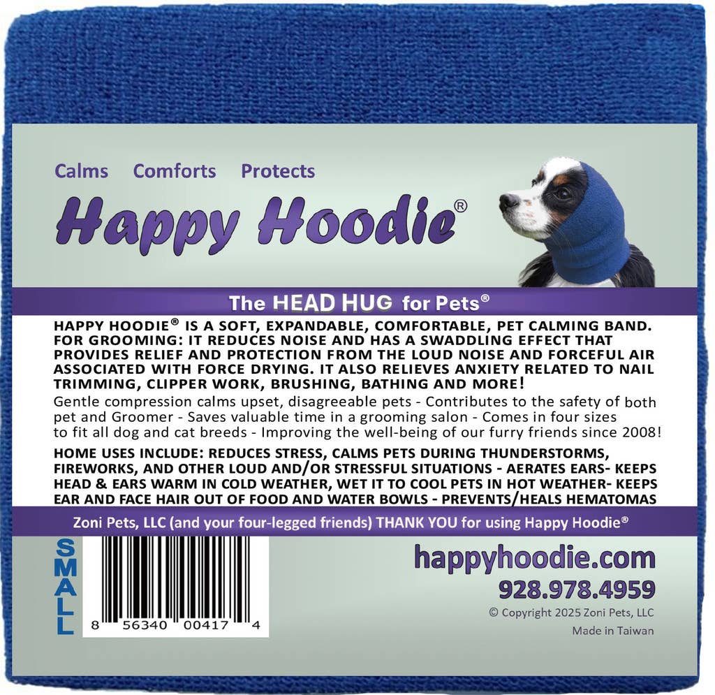 Happy Hoodie Small Blue