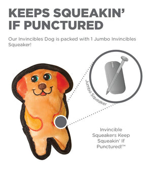 Outward Hound Invincibles Dog Durable Plush Toy Orange XS