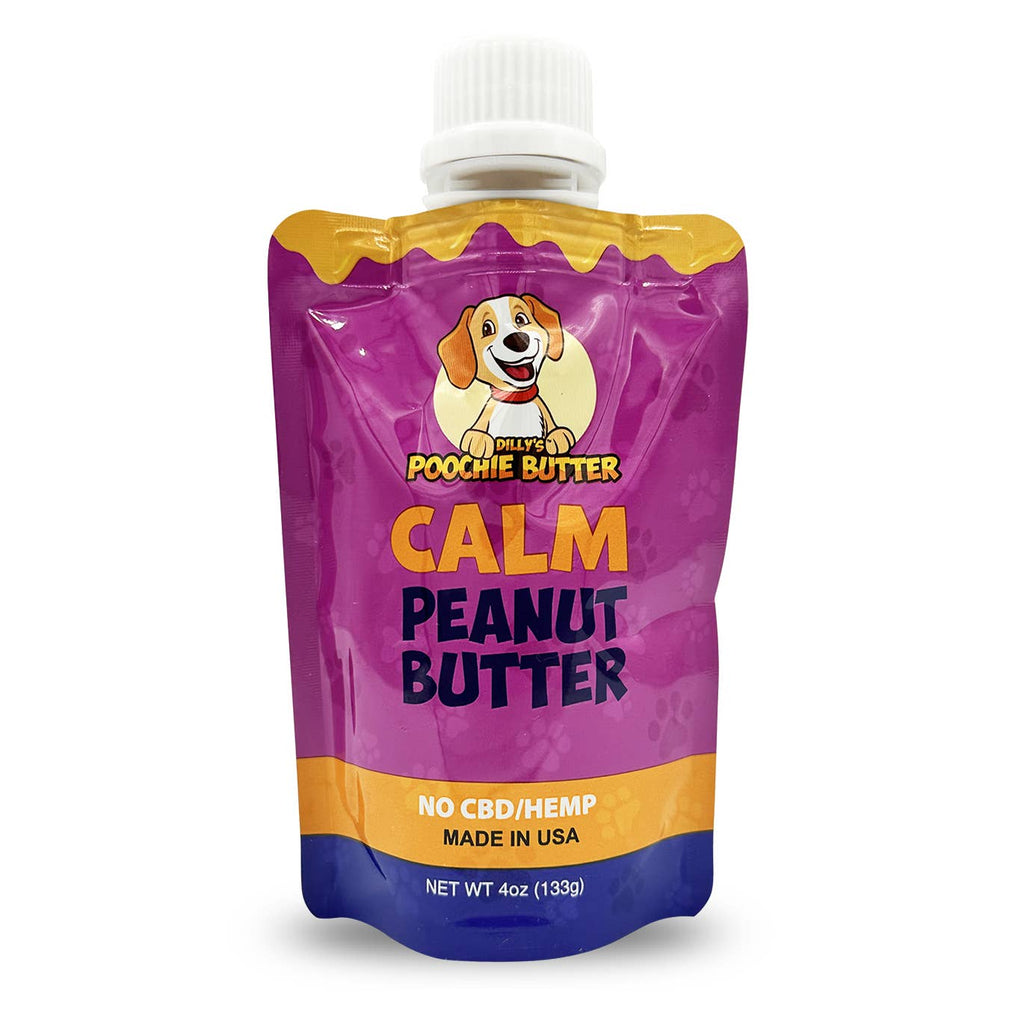 Calming Dog Peanut Butter (No CBD): 4oz Squeeze Pack