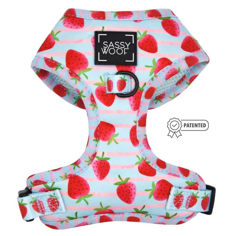 Dog Adjustable Harness - I Woof You Berry Much: Medium