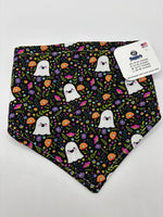 Ghost Dog bandana,  Halloween  dog, reverse side may vary