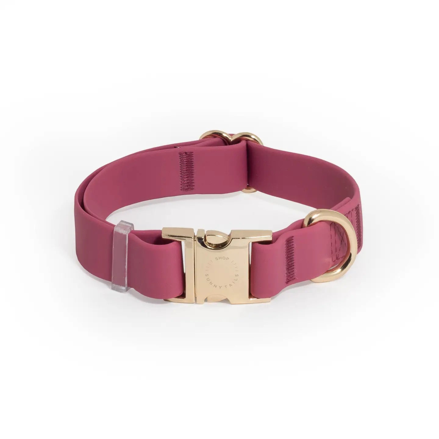 Mulberry Burgundy Waterproof Dog Collar
