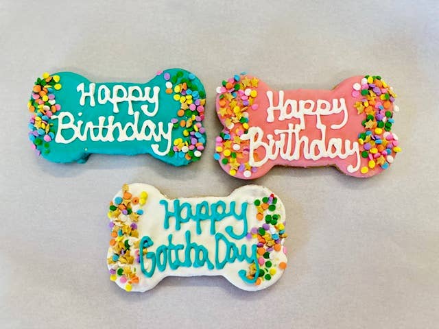 Happy Birthday Fido!: Birthday Cake Cookie Blue