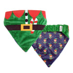 Christmas Reversible Elf Dog Bandana