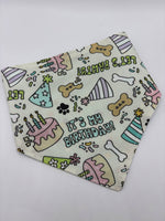 Birthday Dog bandana, let’s pawty, it’s my birthday