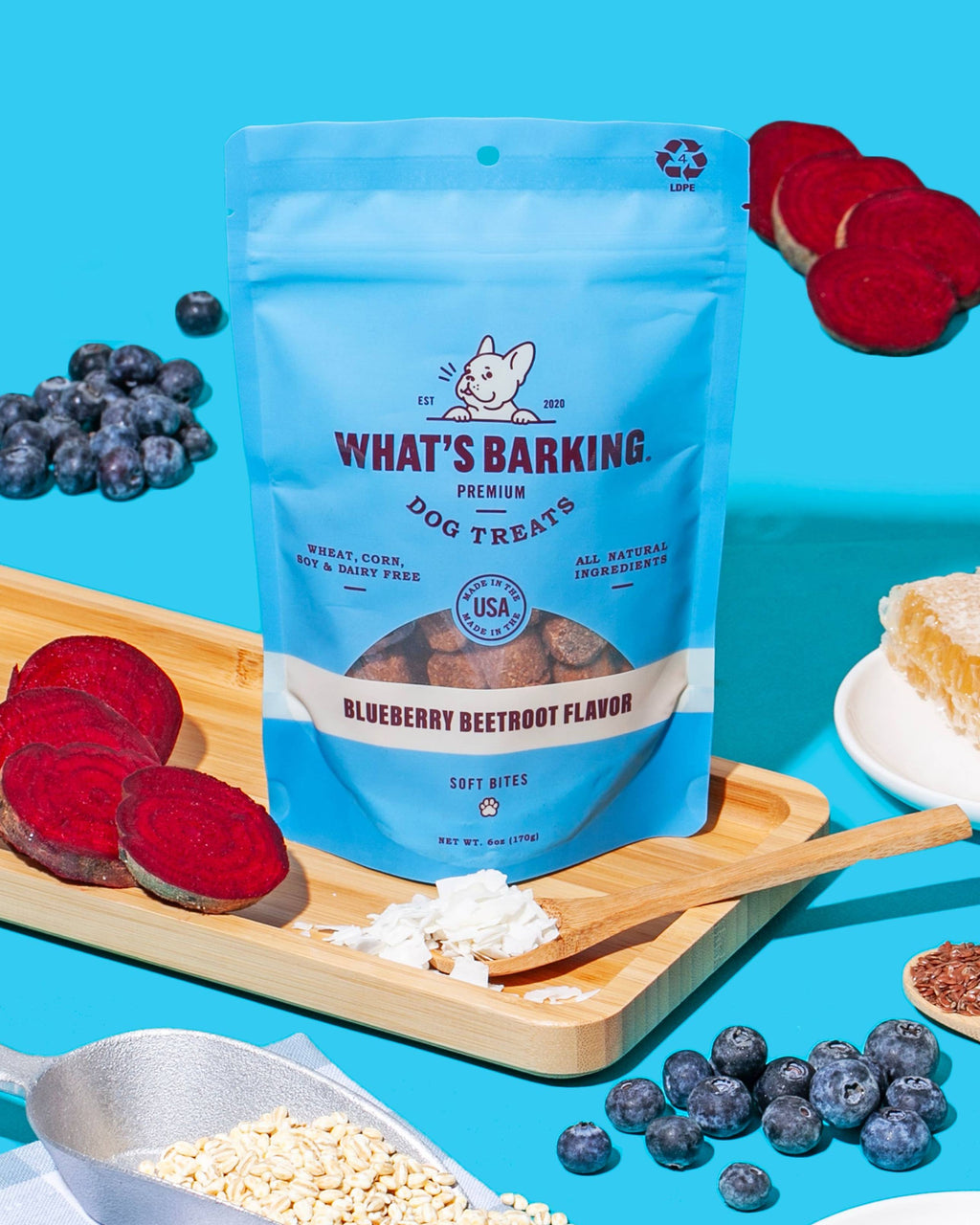 Blueberry Beetroot Dog Treats, 6oz Case