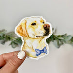 Yellow Lab With Bow Tie Sticker