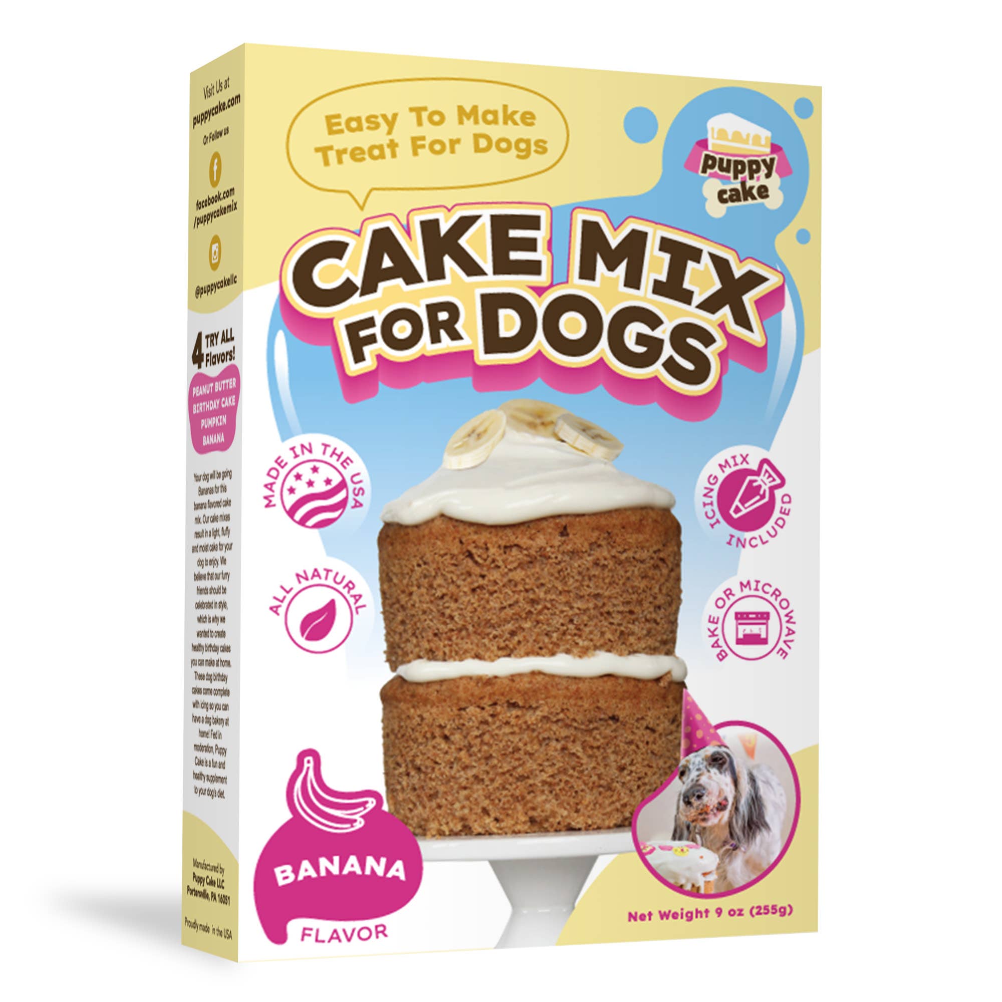 Puppy Cake - Dog Birthday Cake Mixes with Icing