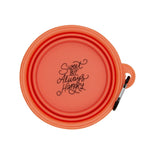 Collapsible Dog Bowl - Sweet, but Always Hangry: Orange