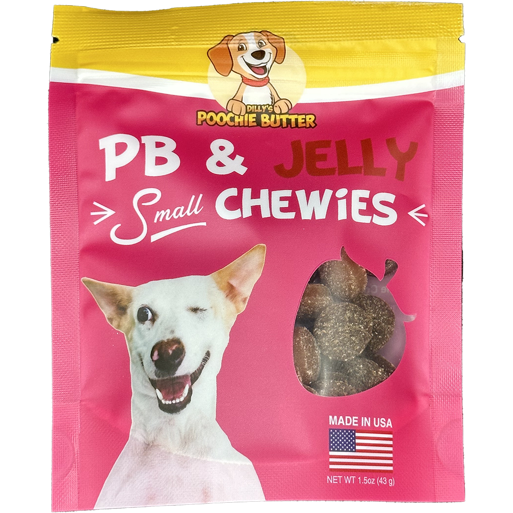 8oz Peanut Butter & Jelly Small Chewy Dog Treats