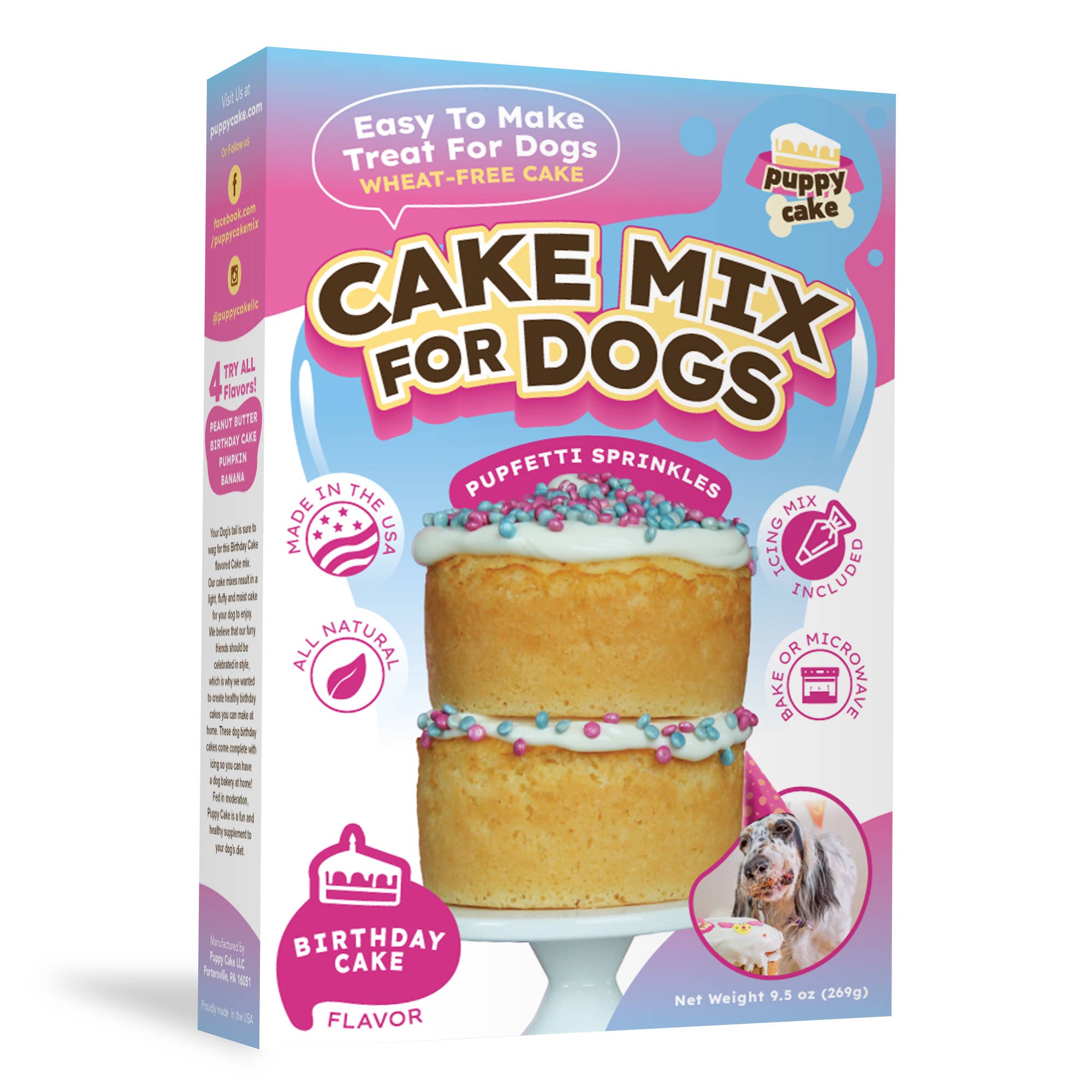 Puppy Cake - Dog Birthday Cake Mixes with Icing