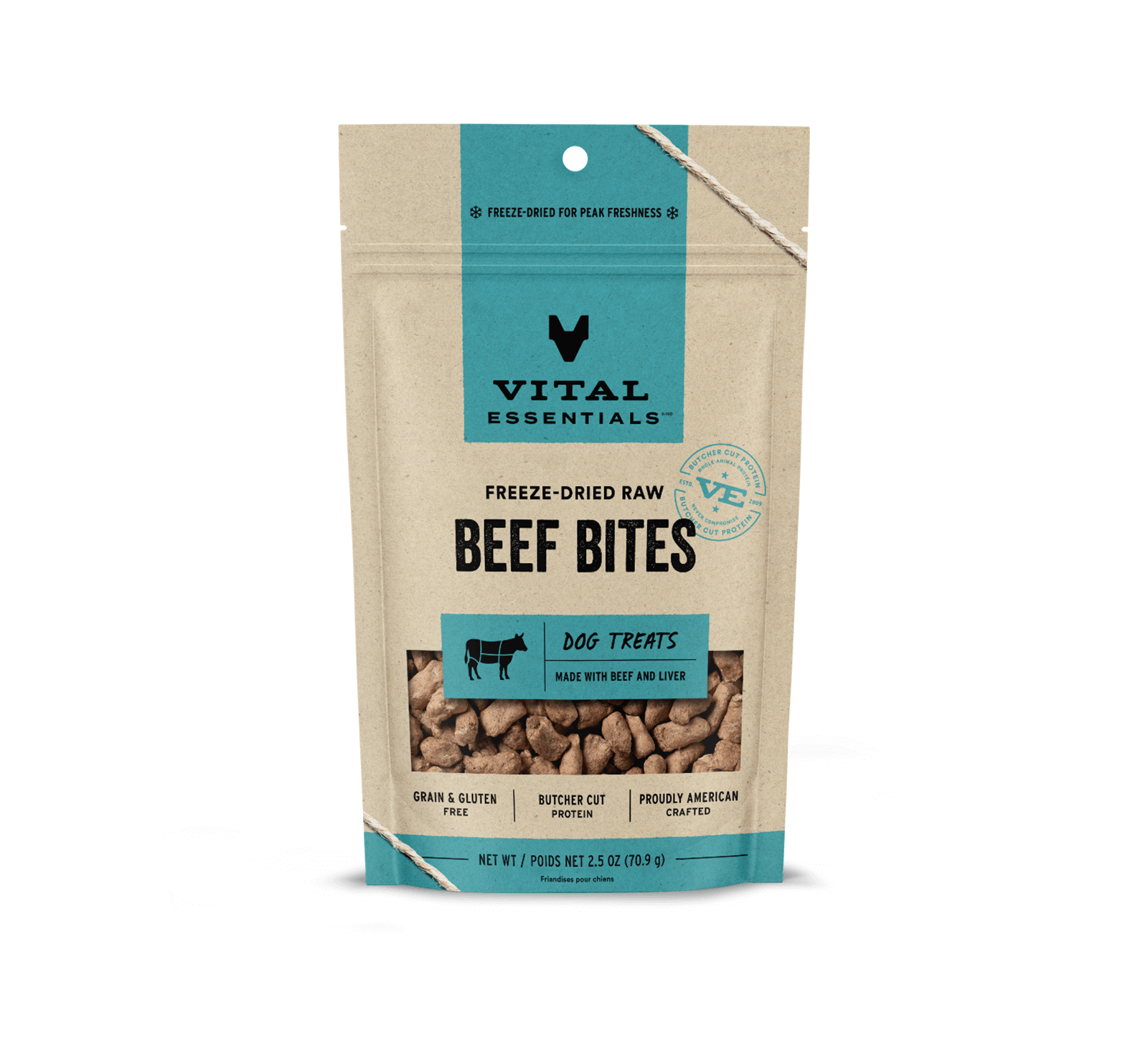 Vital Essentials Beef Bites FD Dog Treats 2.5 oz