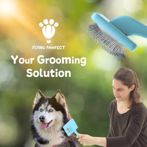 Flat Slicker Brush - Baby Blue - Large