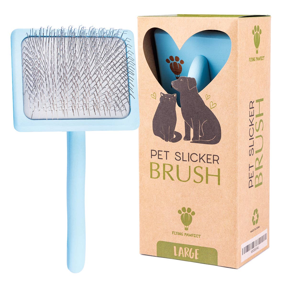 Flat Slicker Brush - Baby Blue - Large