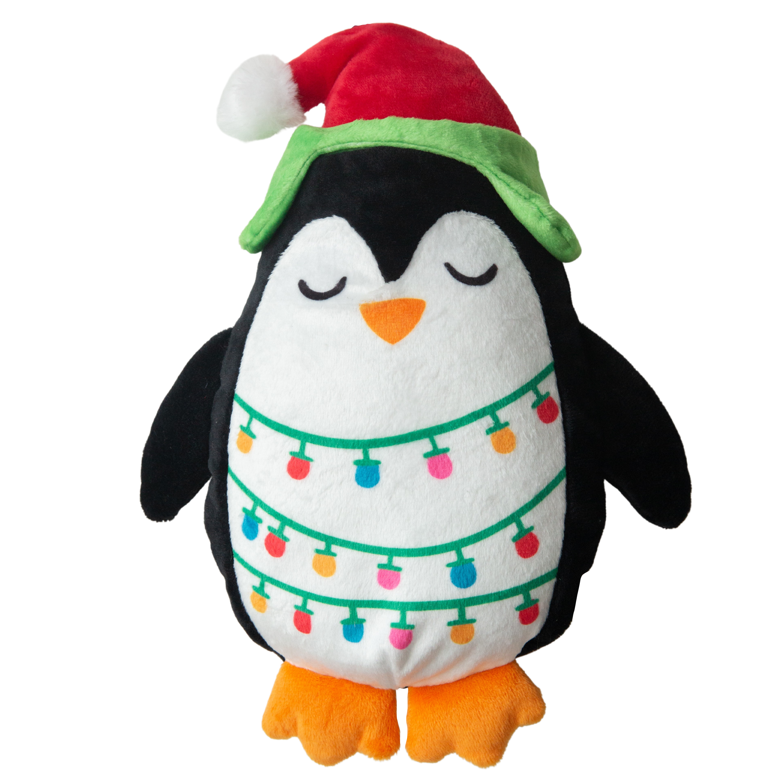 SnugArooz Penguin with Christmas lights