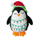 SnugArooz Penguin with Christmas lights