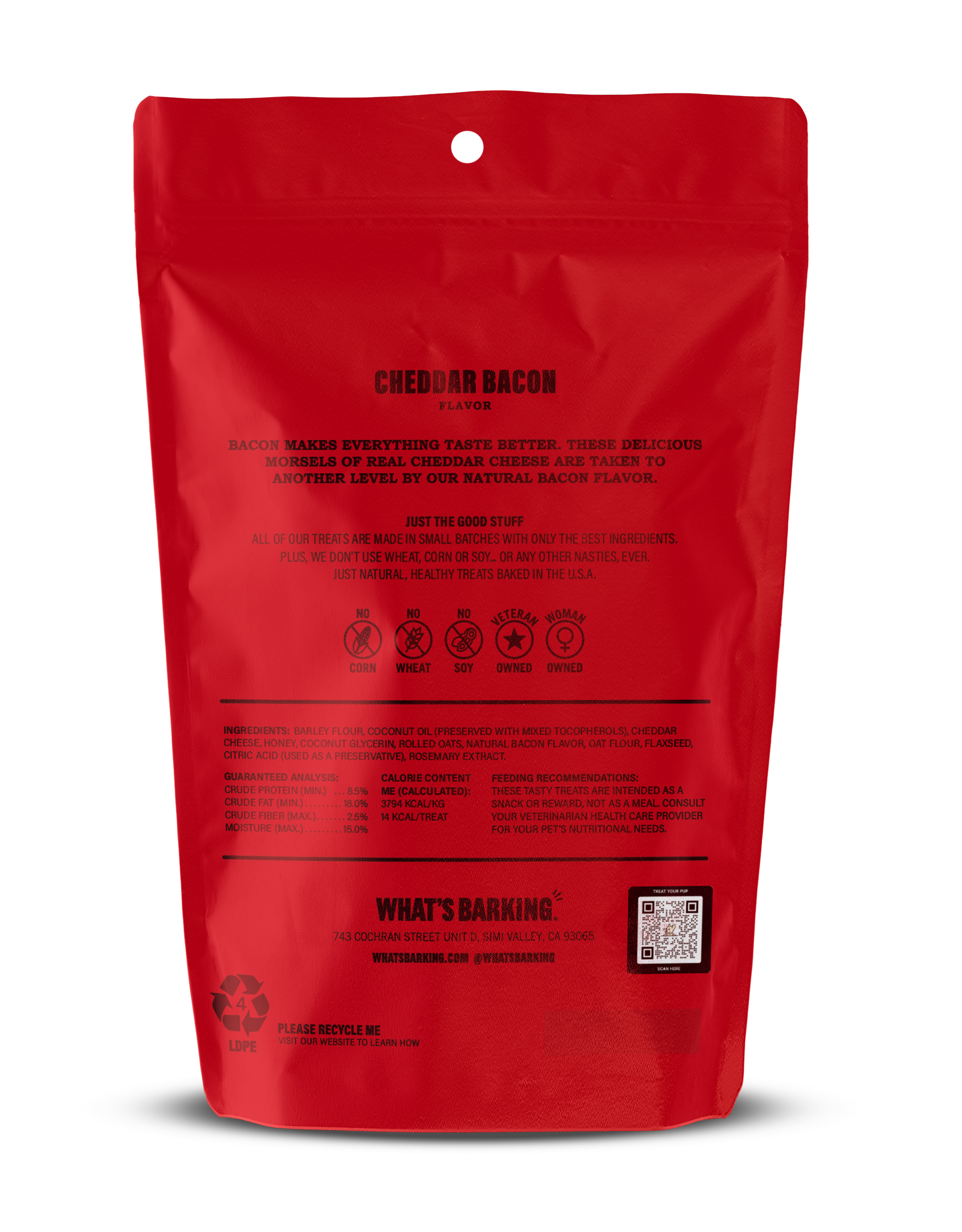 Cheddar Bacon Dog Treats, 6oz