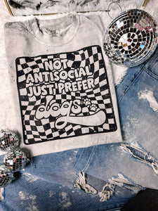 Not Antisocial, Just prefer Dogs Colorblast Tee