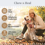 Chew + Heal Peanut Butter Omega Skin + Coat Dog Soft Chews