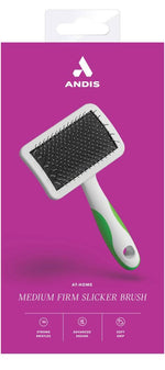 Andis Medium Firm Slicker Brush - Green/White